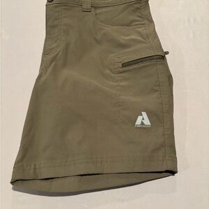Eddie Bauer First Ascent Guide Pro Shorts Women 12 Gray Hiking Outdoor Stretch